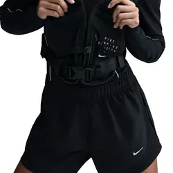 NIKE Tempo Dri-FIT Mid-Waist 3" Laufshorts Damen 011 - black/black/black/reflective silv L