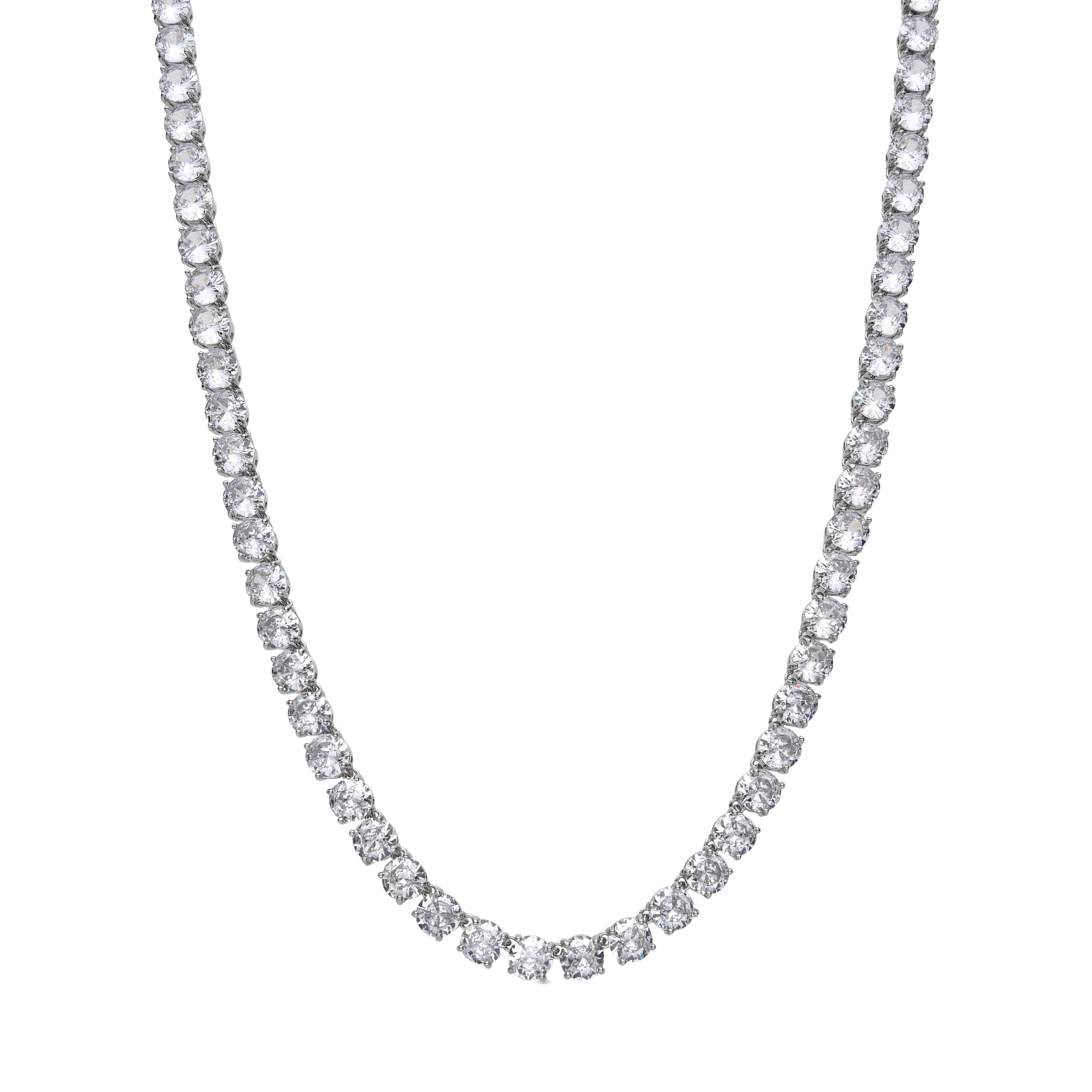 Luxenter Halskette in Silberoptik mit Zirkonia – Ginsi