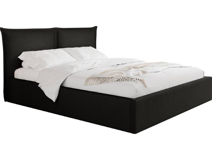 MIRJAN24 Polsterbett Pirkun, Doppelbett mit Bettkasten, Ehebett, Druckfeder, Lattenrost (Farbe: Kronos 07, Größe: 140x200 cm)