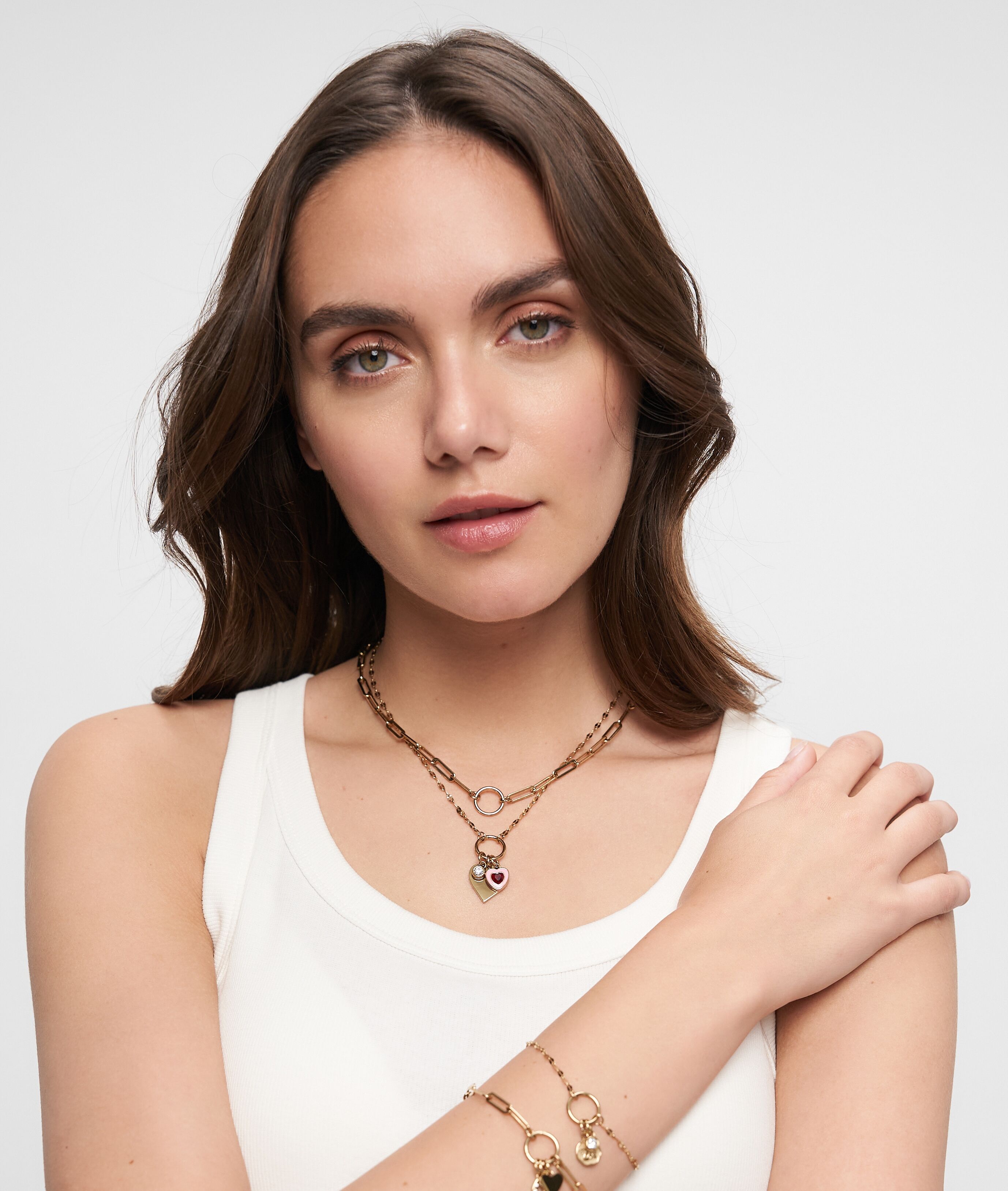 Charm-Kette TAMARIS "Schmuck Geschenk Edelstahl Charm Halskette The Link Chain", gold (gelbgoldfarben), Halsketten, Edelstahl, L: 45 B: 0,93mm, Charm-Kette, B:0,93mm