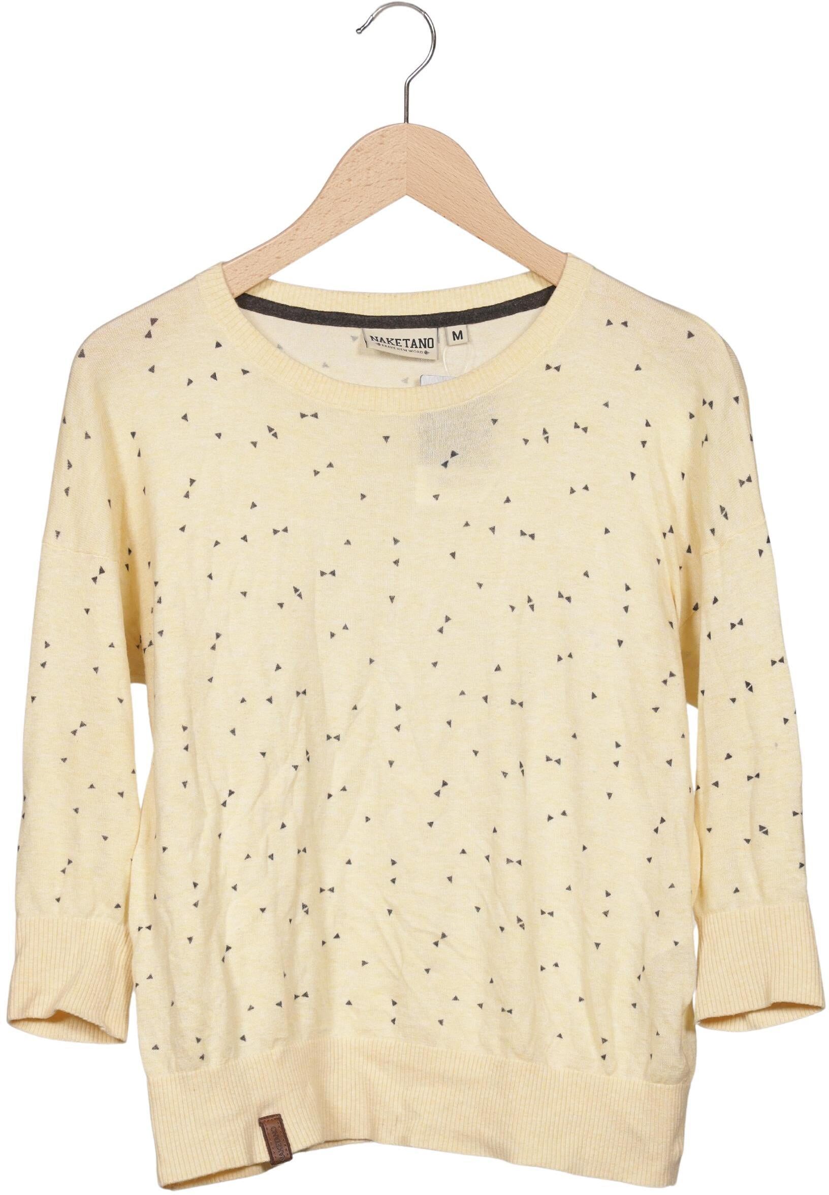 Naketano Damen Pullover, Gelb, Gr. M, Baumwolle - Second Hand