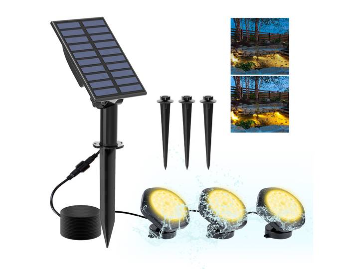 6000K/3000K lumières solaires sous-marines extérieur solaire LED piscine lumière décoration lumières pour étang fontaine Aquarium Patio pelouse lumière