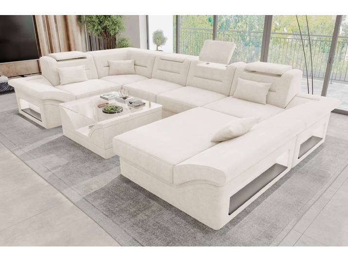 Wohnlandschaft Enzo U Form Stoffsofa
