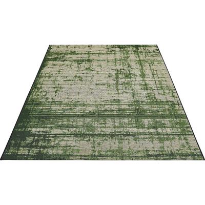 Teppich LUXOR LIVING "Panama, LAGERRÄUMUNG", grün, B:160cm H:5mm L:230cm, Polyester, Polypropylen, Teppiche, Teppich, Flachgewebe, modernes Design, In- und Outdoor geeignet