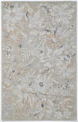 Terra by Obeetee Shadows Calico Gray Rug