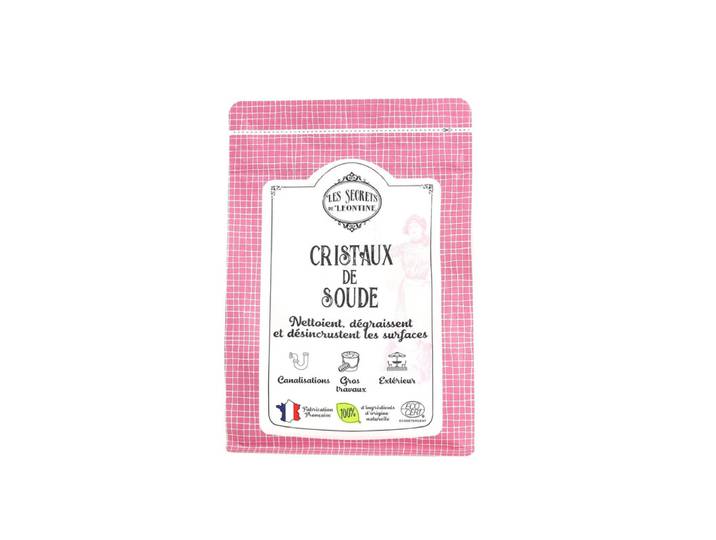 LES SECRETS DE LEONTINE Cristaux de soude poudre nettoyante Ecocert dégraissante 500 g