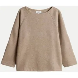 Sweatshirt Gusera mit feiner Mélange Optik Beige 38