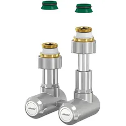 Aalberts integrated piping FL Hahnblock MULTIGRIP Eck Teleskop EVT G3/4i x 15 MS vern. m. Nippel, Ko, Zubehör Heizen