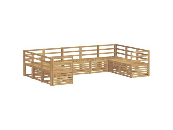 PUGYNBK Modulares Sofa aus Akazienholz für den Außenbereich Wetterfest, lackierte Oberfläche, elegantes Design, einfache Reinigung, für Garten oder Terrasse