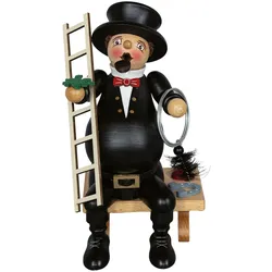 HGD Dickbauch-Räucherfigur "Schornsteinfeger", sitzend