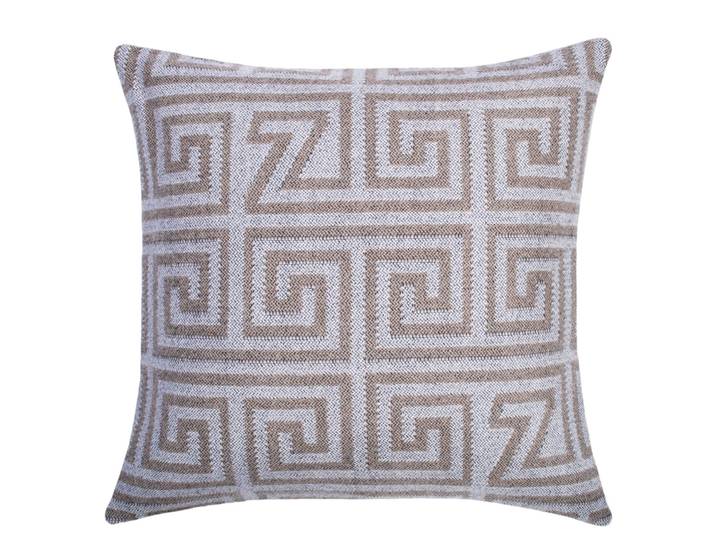 Dekokissen ZOEPPRITZ1828 Legacy , beige (smoke, gemustert), B:45cm L:45cm, Kaschmir, Wolle, Dekokissen_Sitzkissen_Kissenhüllen, Dekokissen, Kissenhülle aus Cashmere-Wollmischung mit Määnder Design