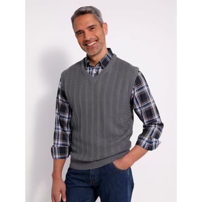 Pullunder CLASSIC "Pullunder", Herren, Gr. 54, grau (anthrazit), 100% Polyacryl, unifarben, Pullover Pullunder