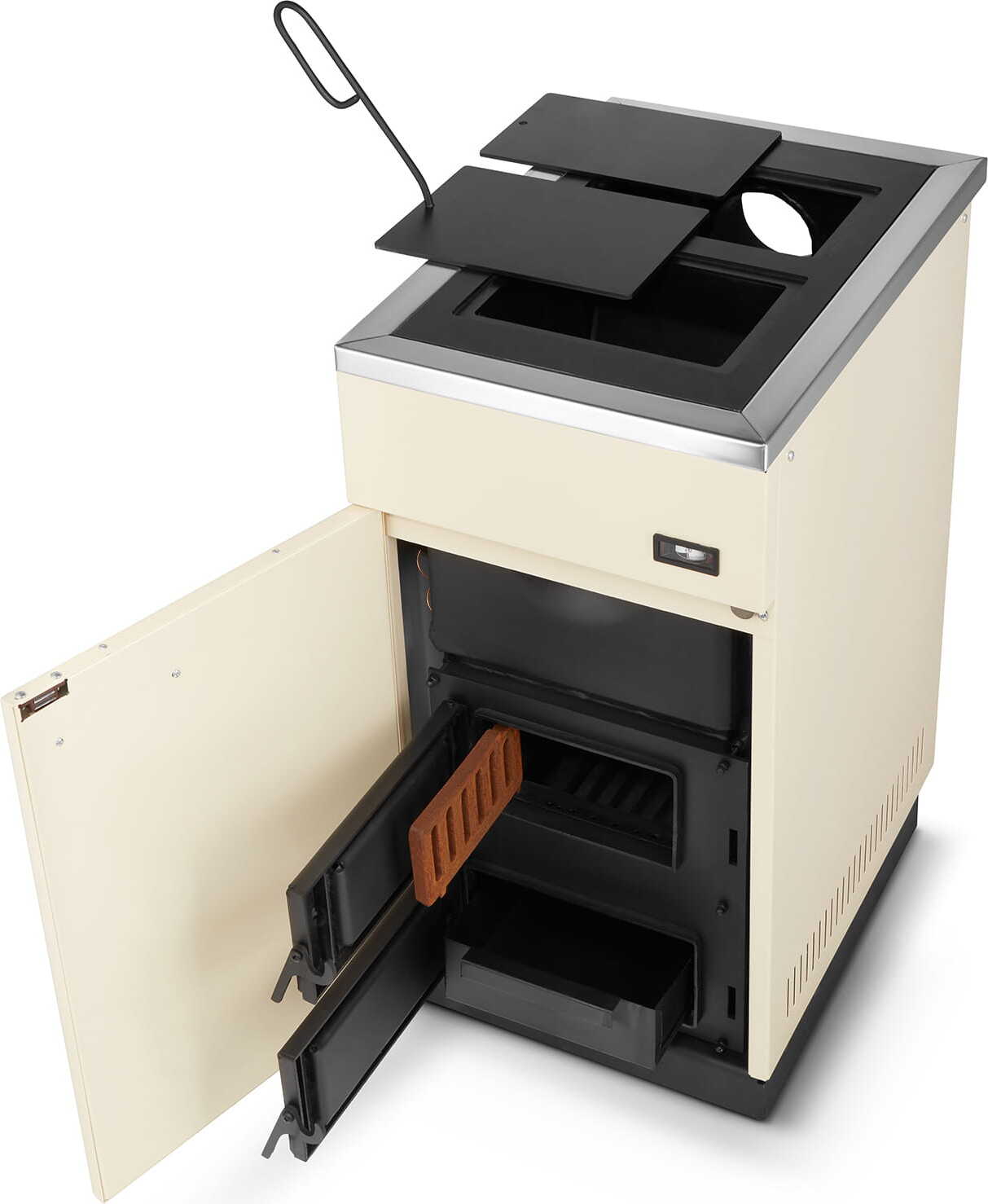 Wasserführender Ofen Kohle- Küchenofen MEGAL 10kW Bimschv2 Ekodesign2022 Beige
