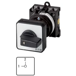 Eaton 009288 Umschalter, T0, 20 A, Zwischenbau, 1 Baueinheit(en), Kontakte: 2, 90 °, rastend, ohne 0-Stellung, 1-2, Abwicklungs Nr. 15441 T0-1-15441/Z