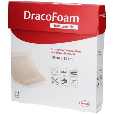 Dracofoam Haft sensitiv Schaumst.Wund.19x19 cm 10 St Verband