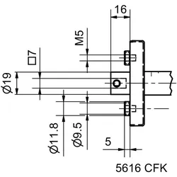 Glutz, Fenstergriff, Fenstergriffe 5057/5616 CF Thun