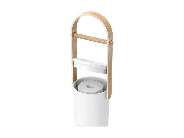 Toilettenpapierhalter UMBRA Bellwood , beige (nature, weiß), H:68cm, Toilettenpapierhalter, Toilettenpapierhalter