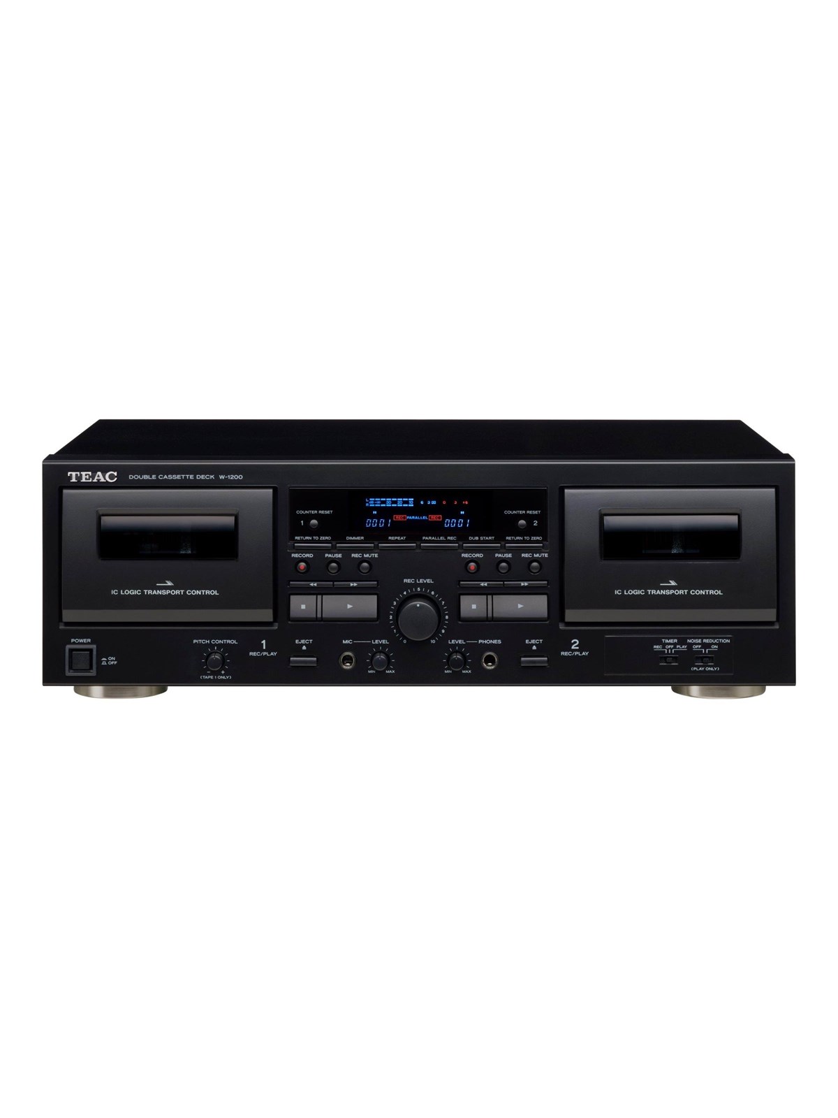 TEAC W-1200 - dual cassette deck - Doppelkassettendeck - Schwarz