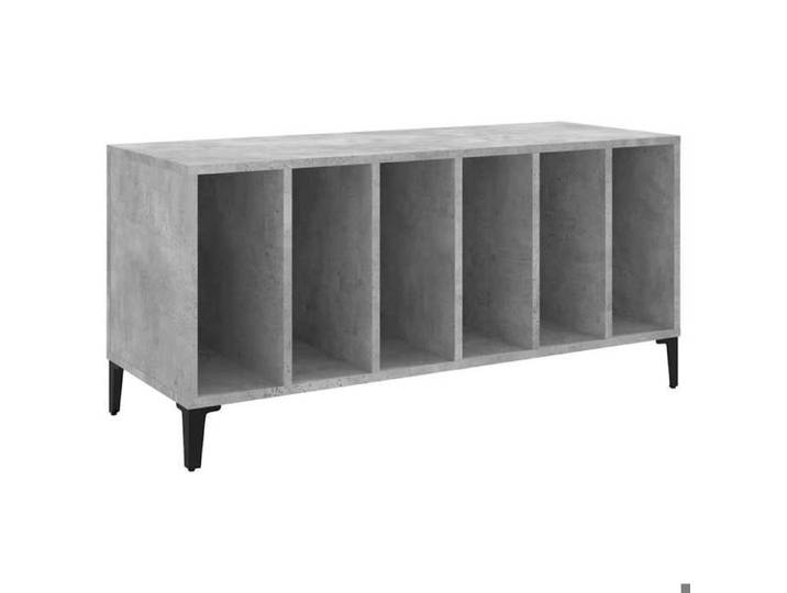 NEW Armoire à disques gris béton 100x38x48 cm bois d'ingénierie Armoire & meuble de rangement_83470