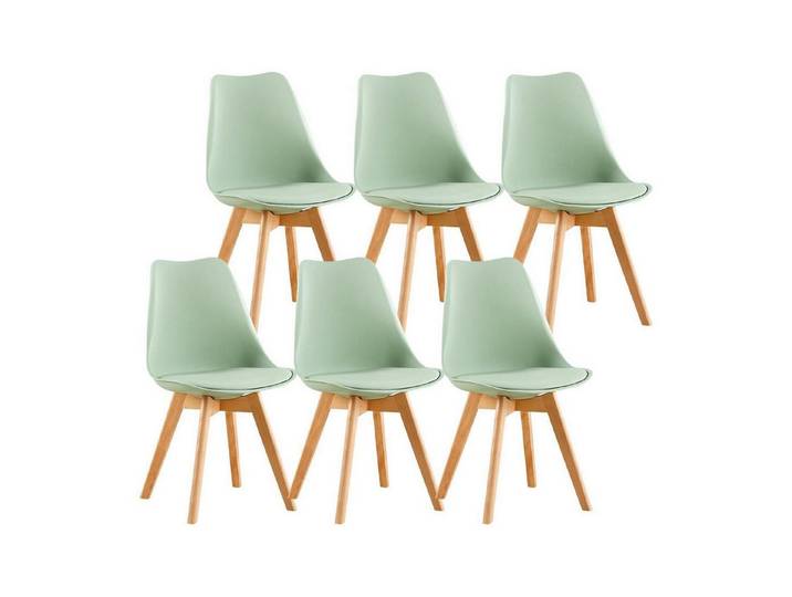 LuxusKollektion Esszimmerstuhl Esszimmerstuhl Retro Eiscreme Grün 6er Set