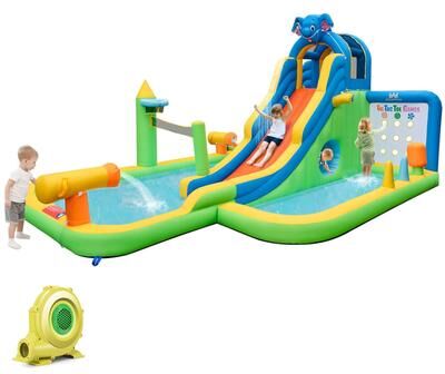 Inflatable Water Slide Giant Water Park for Kids Backyard Fun