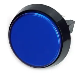 Large Arcade Button, 60mm, beleuchtet (LED 12V DC) - Farbe: blau