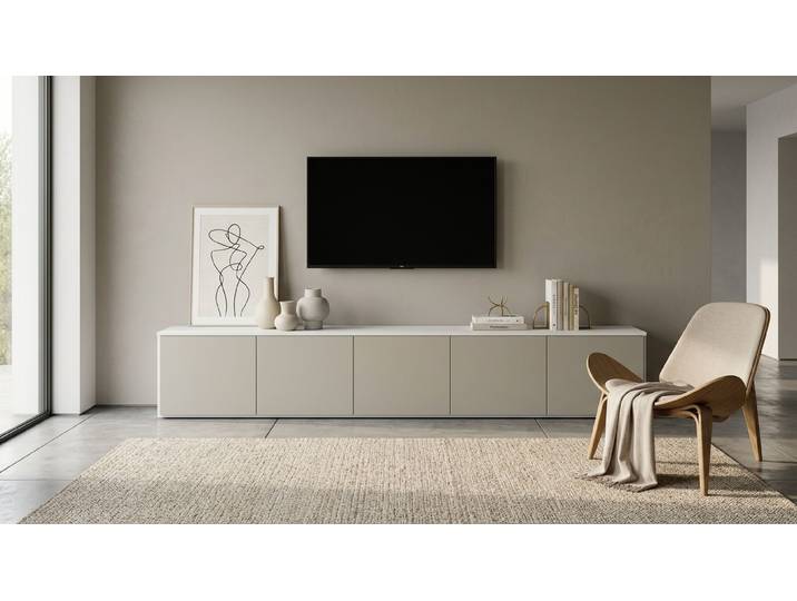 Pickawood Sideboard Premium Dekore Weiß­grau