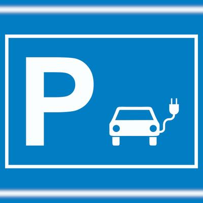 HB-Druck E-Auto Elektrofahrzeug Parkplatz Schild waagerecht A3 (297x420mm)