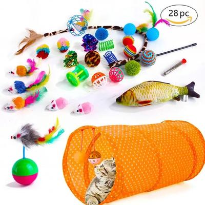 Uplift Picks Foldable Cat Play Tunnel Tent With Mouse Ball Toys For Kittens And Indoor Cats 29