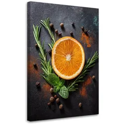 LEINWANDBILD Orangenfrucht-Küchenbar 40x60cm