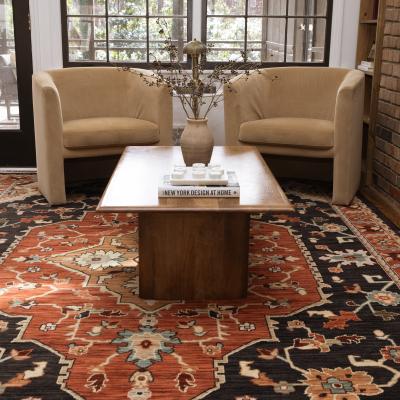 Style Haven Leander Layered Medallions Fringed Wool Blend Area Rug