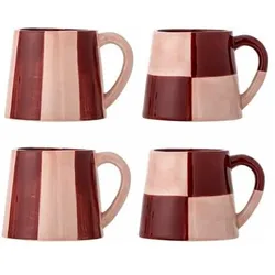 Bloomingville, Tasse, - Floki Mug - Rose (280 ml, 4x)