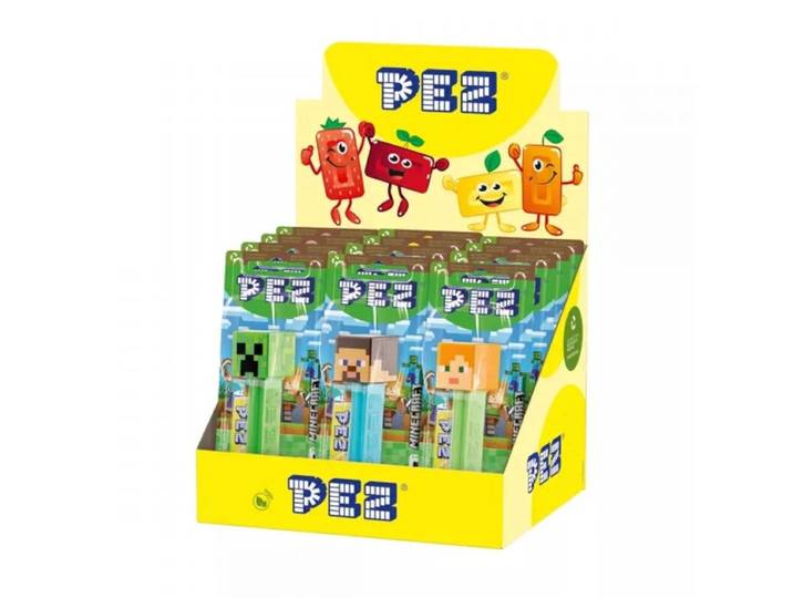 PEZ Distributeur Minecraft avec Recharges de Bonbons Boîte de Présentation