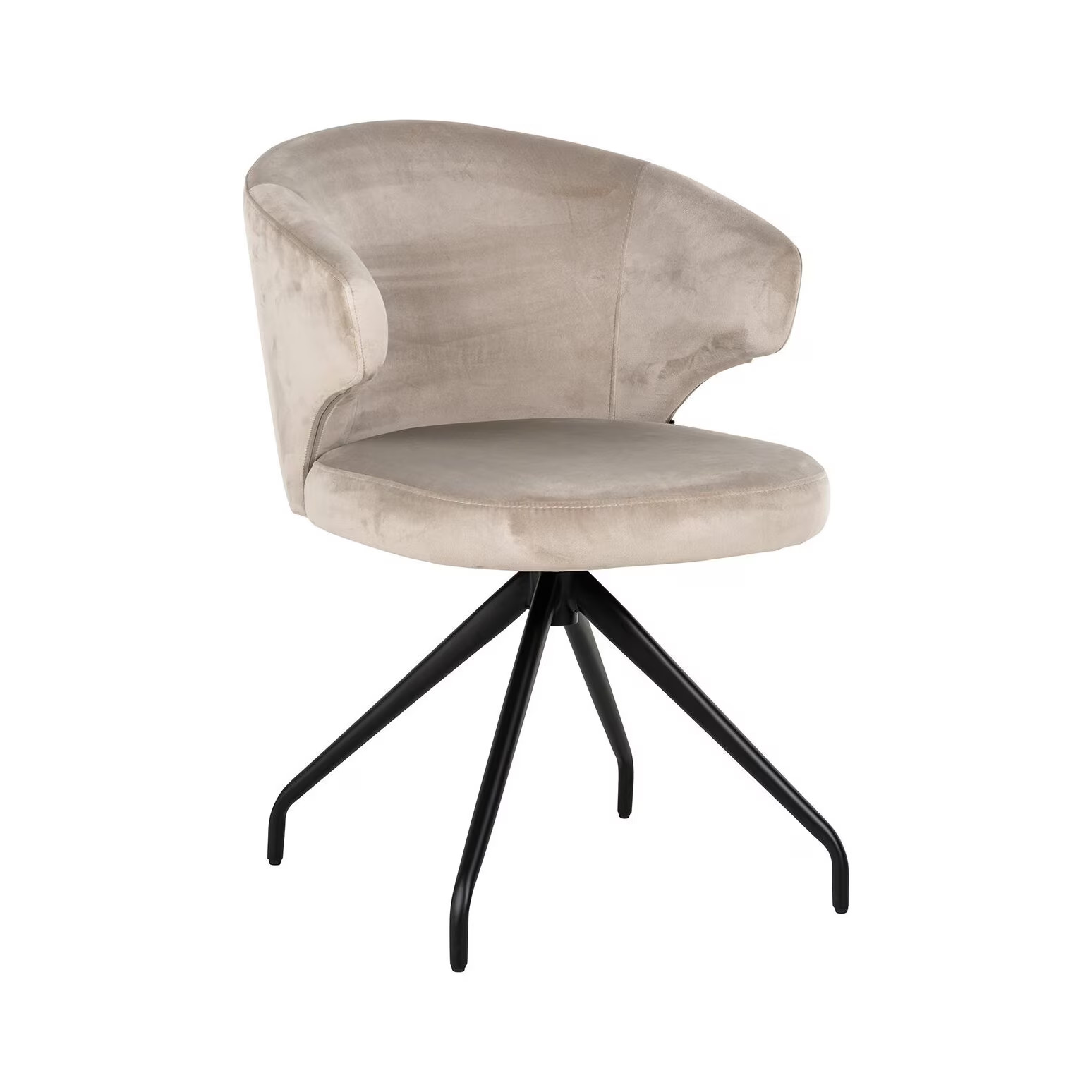 Richmond Interiors Milly Velvet Draaibare Eetkamerstoel - Khaki