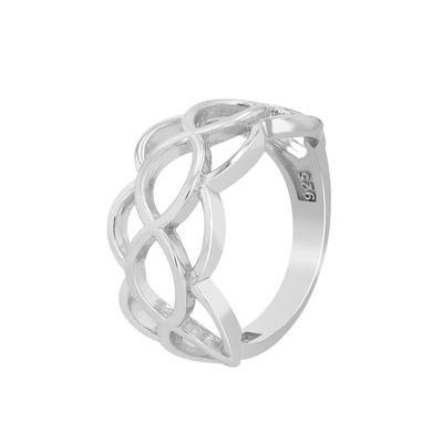 Fingerring AKZENT "Estrid" aus 925 Sterlingsilber, rhodiniert, langlebig, Gr." Gr. 54, silber (silberfarbig), Fingerringe, Damen, 54, Silber 925 (Sterlingsilber), Fingerring