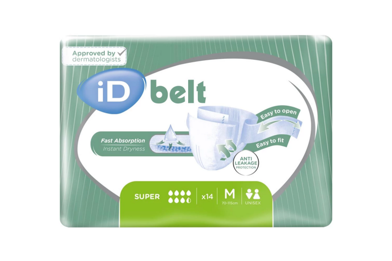 Ontex iD ID Expert Belt Super Medium - 8 paquets de 14 protections