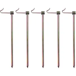 Berger StrongPeg Erdnagel Zelthering mit Haken 21 cm aus Stahl für harte Böden, 5er-Pack