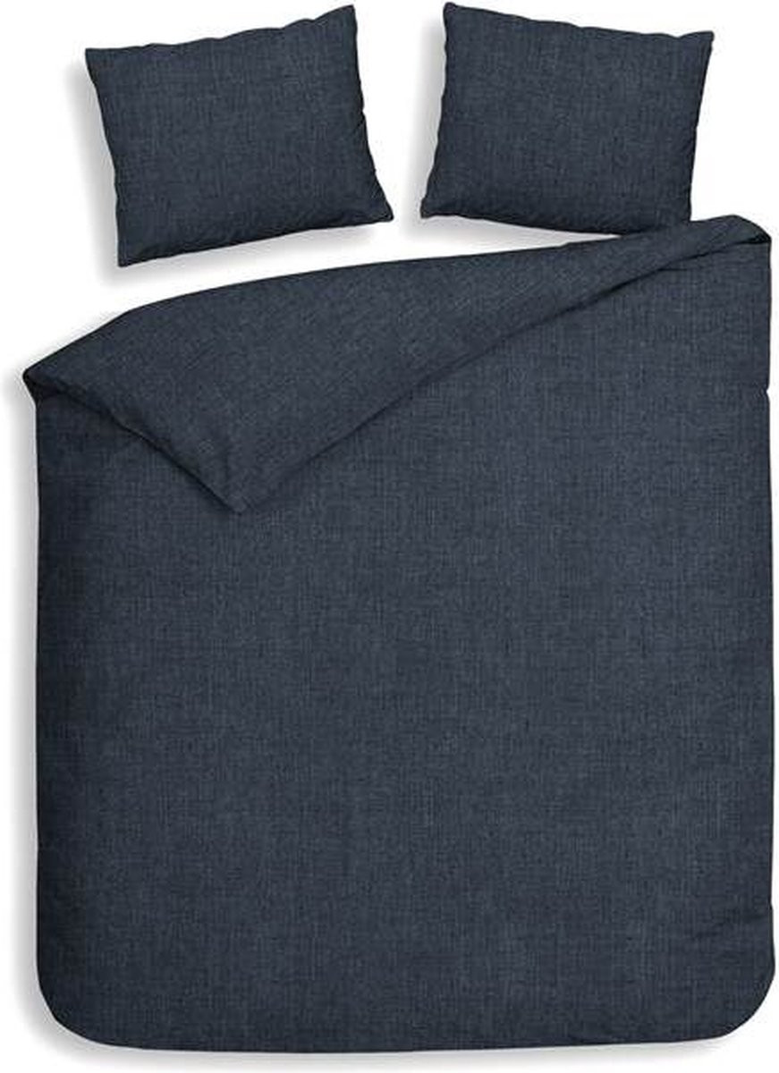 Heckett & Lane Flanel dekbedovertrek Blue Horizon 240 x 220 cm