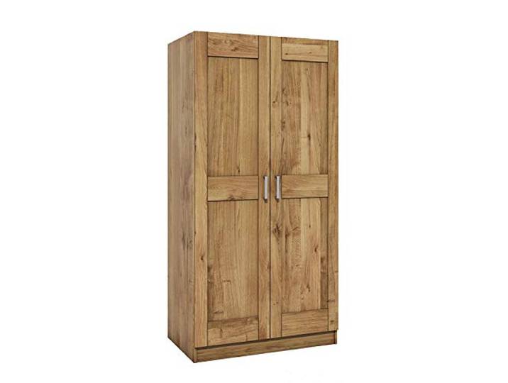 Möbel-Store24 Kleiderschrank Türen Holz Wildeiche teilmassiv Natur geölt 2-türig Tomi