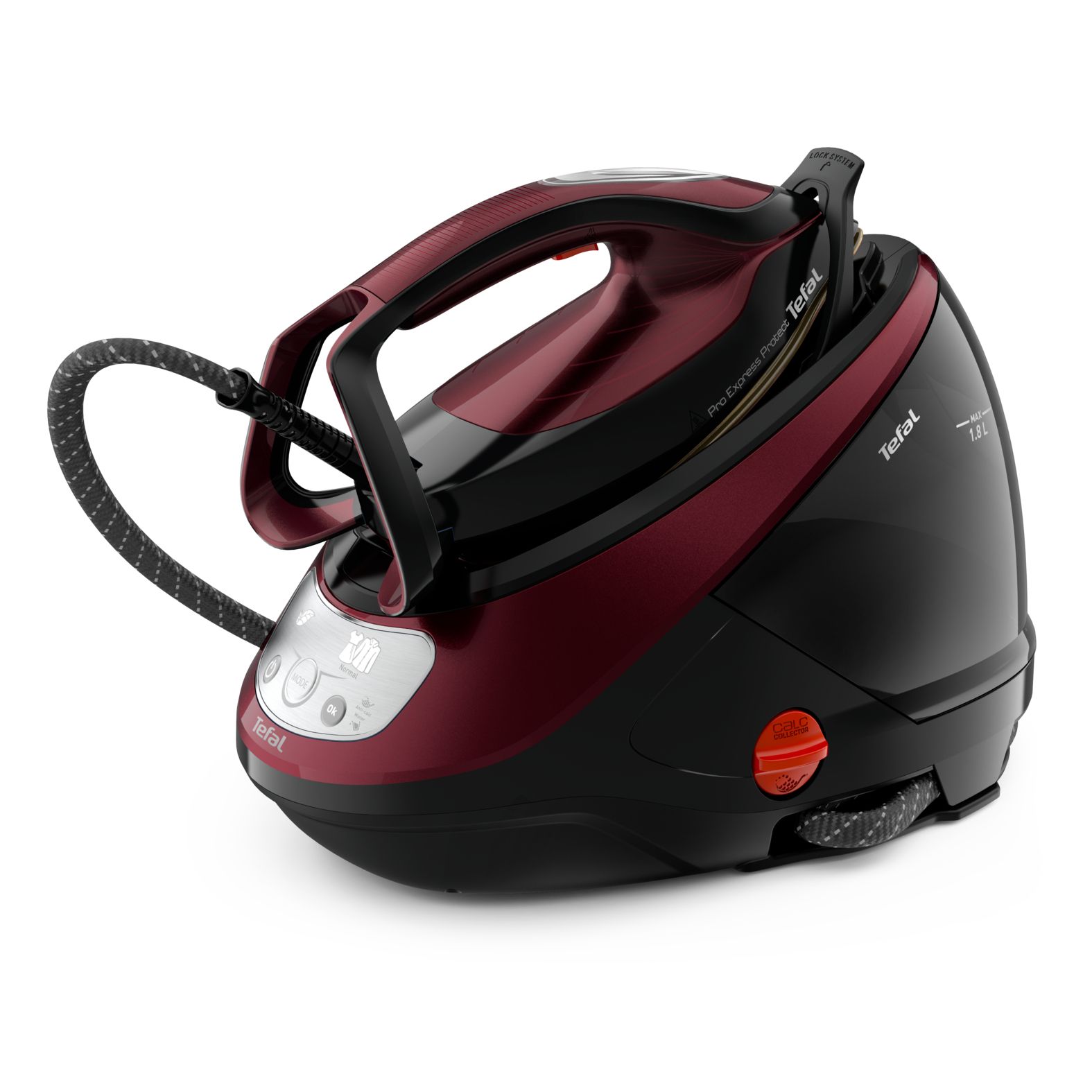 Tefal GV9230 Pro Express Protect 2600 W Dampfbügelstation 550 g/min (Schwarz, Burgund) GV9230E0