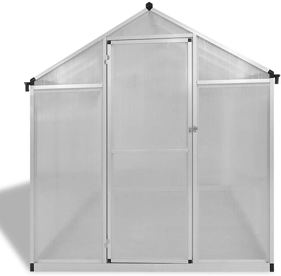 vidaXL Serre renforcée en aluminium avec cadre de base 4,6 m²