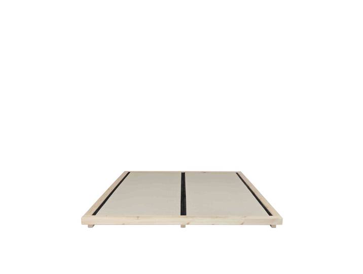 Lit futon style japonais en bois massif naturel 160x200 + tatami