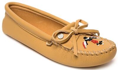 Minnetonka Thunderbird Animikii Softsole - Womens 7.5 Bone Slip On Medium