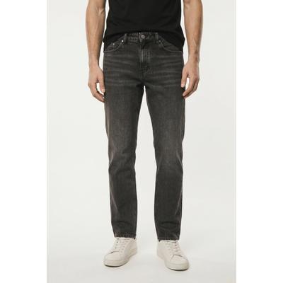 Straight-Jeans MARC O'POLO DENIM, Herren, Gr. 33, Länge 32, grau (medium grau), Denim/Jeans, Obermaterial: 100% Baumwolle, straight fit lang, Jeans Straight-Jeans, Model Sverre straight aus reiner Bio-Baumwolle