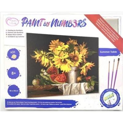 Craft Buddy PBN011 - Paint by Numbers, Summer Table, 40x50 cm