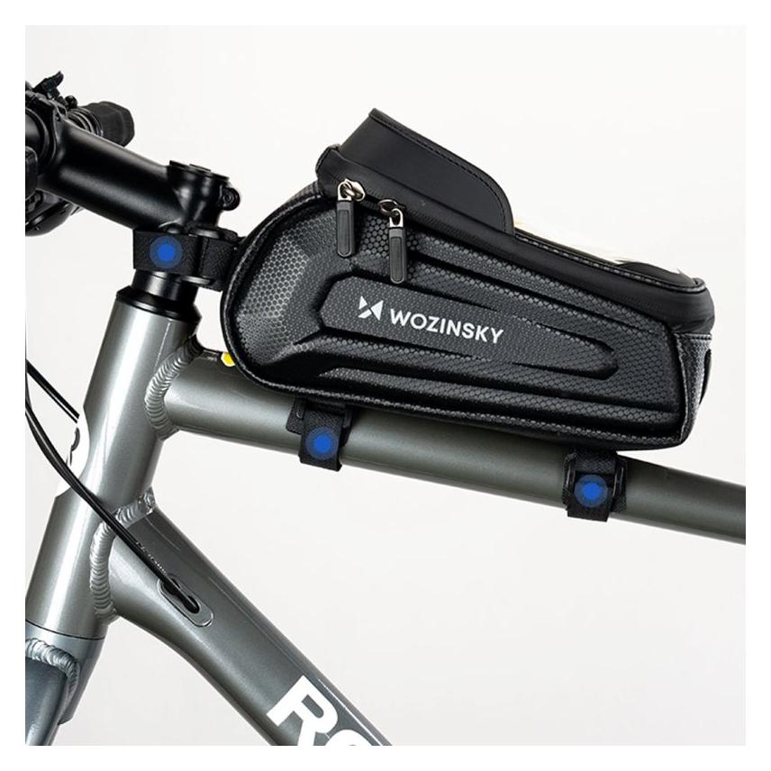 Wozinsky Fahrradtasche für den Rahmen, gepanzert, mit Handytasche, 1,7 l - schwarz (1.70 l, Rahmentasche) (1409315874)