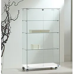 Glasvitrine 80 x 40 auf Rollen JT-LL814E
