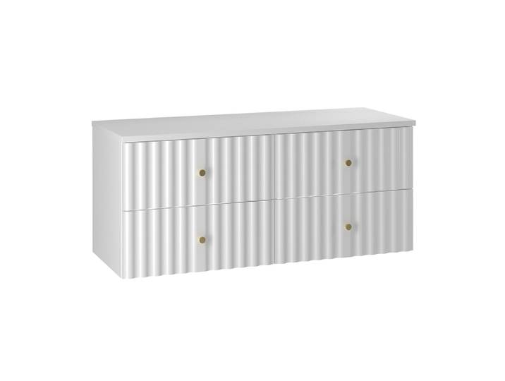 Meuble sous-vasque 120cm plan de toilette Izae Blanc