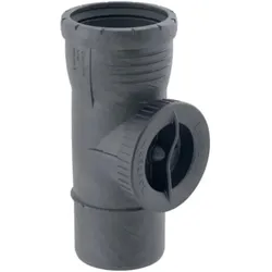 Geberit, Zubehör Sanitärinstallation, Silent-Pro Reinigungsstück d75 90° mit runder Serviceöffnung