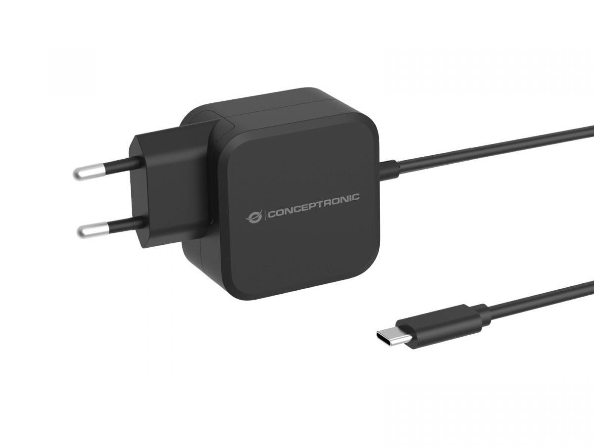 Conceptronic OZUL04BE 67W GaN USB PD Charger Built-in USB-C Netzeil
